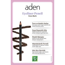 Aden Eyeliner Pencil Waterproof - Suya Dayanıklı Eyeliner Kalem 20 Coco Bark(Kakao Kabuğu)