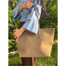 Laletto Bags Kadın Bahar Model Fermuarlı Çift Saplı Shopper Omuz Çantası