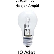 75 Watt E27 Halojen Ampul 10 Adet