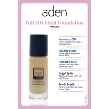 Aden Full Hd Likit Fondöten 20 ml - 04 Natural(Doğal)