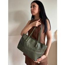 Laletto Bags Kadın Kardelen Model Örgü Detaylı El ve Omuz Çantası