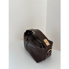 Laletto Bags Kadın Lilyum Model Örgü Dokulu Kilit Detaylı El ve Ayarlanabilir Askılı Omuz Çantası