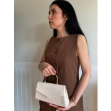 Laletto Bags Kadın Pudra Mektup Kapaklı Abiye Davet Çantası -Zincir Askılı