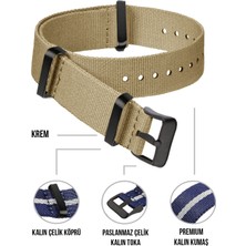  20mm-22mm saatlerle uyumlu premium nato kumaş saat kordonu kayışı n39xwdb-c