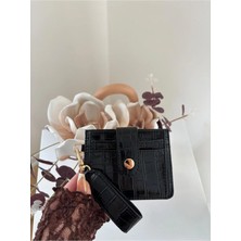 Laletto Bags Kadın Anahtarlık Detaylı Croco Desenli Cüzdan
