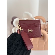 Laletto Bags Kadın Fiyonk Detaylı Anahtarlıklı Parlak Suni Deri Kartlık