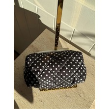 Laletto Bags Kadın Kumaş Puantiyeli Yıkanabilir Makyaj Çantası