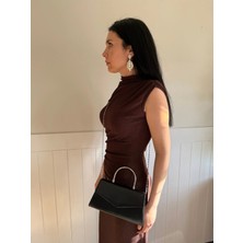 Laletto Bags Kadın Gümüş Kol Detaylı Mektup Kapaklı Abiye & Davet Çantası