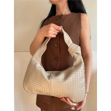 Laletto Bags Kadın Aster Model Örgü Detaylı Küçük Boy Omuz Çantası