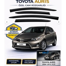 Sunplex Toyota Auris 2004-2012 Cam Rüzgarlığı Takım 4 Lü Takım Rüzgar Kesici Yağmur Önleyici