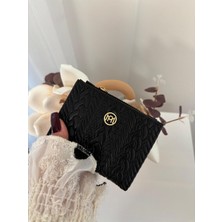 Laletto Bags Kadın Örgü Detaylı Kabartmalı Suni Deri Cüzdan