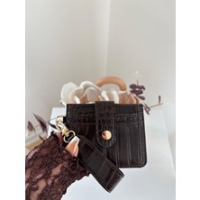 Laletto Bags Kadın Anahtarlık Detaylı Croco Desenli Cüzdan
