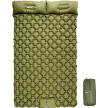 Night Cat Qd-02 Çift Kişilik Dahili Pompalı Ultralight Şişme Mat - Yeşil