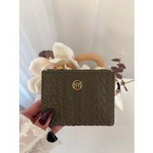 Laletto Bags Kadın Örgü Detaylı Kabartmalı Suni Deri Cüzdan