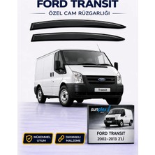 Sunplex Ford Transit 2002-2013 Cam Rüzgarlığı Takım 2 Li Takım Rüzgar Kesici Yağmur Önleyici