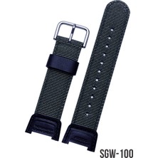  casio sgw100 saat uyumlu siyah renk kumaş tekstil saat kordonu kayışı-sgw100