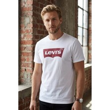 Levi's Pamuk Standart Fir Beyaz Erkek Tişört