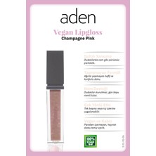 Aden Vegan Lipgloss - Vegan Dudak Parlatıcısı 06 Champagne Pink(Şampanya Pembe)