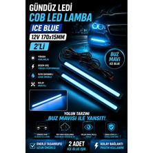 Solveks Gündüz Ledi Lamba Cob LED 12V 170X15MM 2 Li Buz Mavi Ice Blue  Aksesuar Dünyası