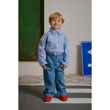 Fahhar Kids Palazzo Denim Pantolon Açık Mavi