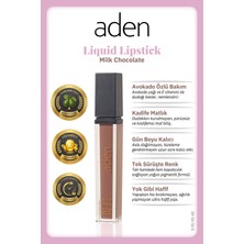 Aden Liquid Lipstick - Likit Ruj 02 Milk Chocolate(Sütlü Çikolata)