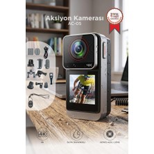 Torima Giyilebilir Aksiyon Kamerası 4K Ultra Hd Kayıt Su Geçirmez Kamera AC05 Siyah