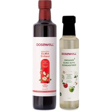 Dosewell Elma Sirkesi 500 ml  & Organik Elma Suyu Konsantresi 340 Gr– 2'li Paket