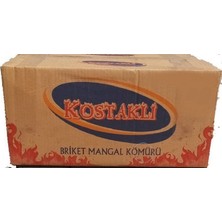Beyaz Pazar Kostaklı 10 Kg Delikli Briket Mangal Kömürü Kolay Tutuşan Duman Yapmaz Özellikte