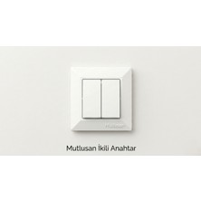 Mutlusan Rita Komütatör Ikili Anahtar Beyaz Çerçeveli