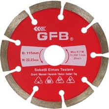 Gfb 115--SOKETLİ Elmas Beton-Mermer Kesici (1 Adet)