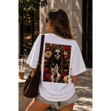 Montree Kadın Oversize Baskılı %100 Pamuk T-Shirt