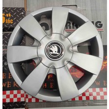 Yk 14 Inç Skoda Rapid / Favorit / Octavia / Fabia Uyumlu Jant Kapağı 4'lü Takım Amblem Hediyeli