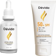Retinol Serum Kırışıklık Karşıtı ve Leke Karşıtı Güneş Kremi 2 Li Set