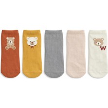 Solde Socks Sevimli Ayıcık Desenli 5'li Bebek Çorap Seti – Renkli ve Yumuşak Tasarım