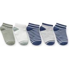 Solde Socks 5’li Bebek Pamuklu Günlük Çorap – Çizgili & Düz Desenli, Kaliteli