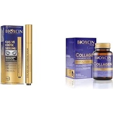 ve Kirpik Serumu - 10 ml Beauty Collagen 30 Tablet Tip1 Tip 3 Hidrolize Kolajen Hyaluronik Asit Vitamin C ve Biotin Içeren Takviye