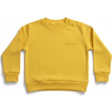 Ayma Çocuk Uzun Kollu Çıtçıtlı Badi Pamuklu Basic Body Sarı  Günlük Kullanım