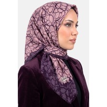 Hadiora Kadın Pembe Desenli Flamlı Pamuklu Eşarp