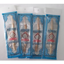 Lunariastore Misvak Seti - Sewak Al-Haşimi İnce Misvak Çift Poşet Taze Misvak (Yaş Misvak) - 6 Inç (15CM) 4'lü Set