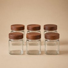 12 Li Akasya Kapaklı Kare Cam Baharatlık Seti 120 ml - Delikli Serpme Başlıklı ve Etiket Hediyeli Baharat Kavanozu - Çekmece Içi ve Tezgah Üstü Düzenleyici Siyah Beyaz Etiketler