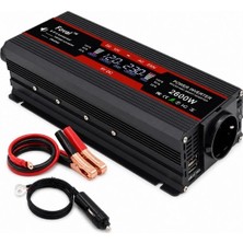 Gümrük Bey Foval 2600W 12V → 230V Ekranlı Inverter – Taşınabilir Voltaj Dönüştürücü