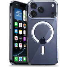 Origin Serisi Magsafe ile Uyumlu Crystal Clear Ultra Şeffaf Hybrid Materyal Kılıf Yarı Yumuşak Yarı Sert Sararmaya Karşı Dayanıklı Kılıf Kapak Ultra Şeffaf 17 Pro