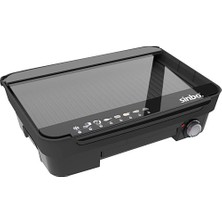 Sinbo Sbg - 7118 Cam Kapaklı Elektrikli Izgara Barbekü Alüminyum Döküm Malzemeden 2200 W Güçle Kokusuz Pişirme