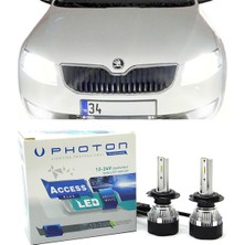 Photon Skoda Octavia Mk3 LED Xenon Kısa Far Ampulü H7 Access Yeni Seri Beyaz 2013-2017