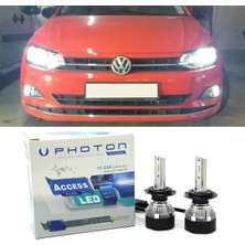 Photon Vw Polo Mk6 LED Xenon Uzun Far Ampulü H7 Access Yeni Seri Beyaz 2017+
