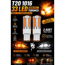 PINUKS Ampul T20 1016 Dipsiz 12V 33 LED Mercekli Turuncu ( 002249 ) Aksesuar Dünyası