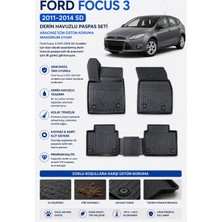 PINUKS Ford Focus 3 2011-2014 Oto Paspas 5d Derin Havuzlu Araca Tam Uyumlu Premium Seri