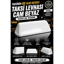 PINUKS Taksi Levhası Cam Beyaz Yazısız Aksesuar Dünyası