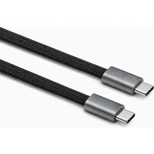 Teknofone 60 Watt Hasır Hızlı Şarj ve Data Kablosu Mıknatıslı (Typ-C To Typ-C) Iphone/samsung Uyumlu