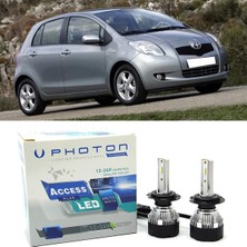 Photon Toyora Yaris LED Xenon Uzun+Kısa Far Ampulü H4 Access Yeni Seri Beyaz 2005-2013